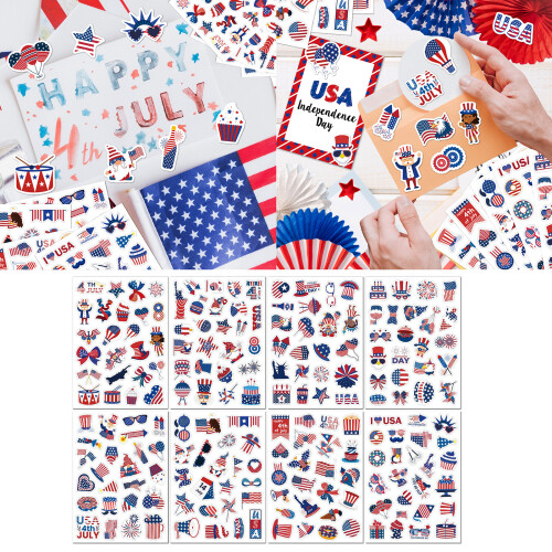 24 Sheets Independence Day Sticker For Notebook Phone Luggage 1