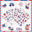 24 Sheets Colorful Independence Day Sticker Waterproof Adhesive 5