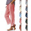Relaxed Women's Polyester Mix Cropped Pants High Elastic-Pink S 2