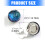 Unique Glittering Water Waved Cufflinks For Formal-light yellow 4