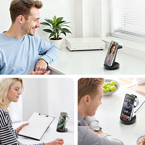 Efficient Magnetic Wireless Charging Dock For Phones-White 2