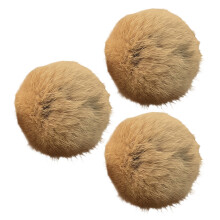 Balle en fourrure de lapin et de chat, jouet silencieux-3 pièces