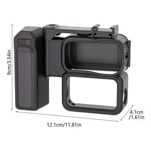 Portable Camera Cage With Expandable Cold Shoe Mount For Vlog 2