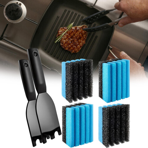 Grill Cleaning Accessories Includes 2 Sponges And-Set 1 2