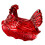 Glass Hen Candy Dish,Decorative Covered Candy Bowl with Lid-Red 1