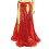 Adjustable Waist Belly Dance Skirt With Shimmering Pattern-Red 1