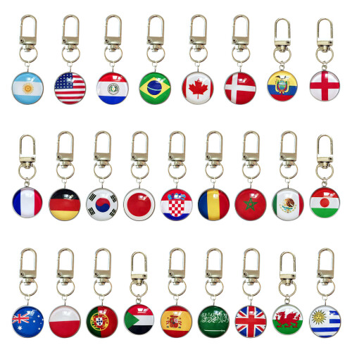 10 Stück schöne Länderflaggen-Schlüsselanhänger mit-Australien 1