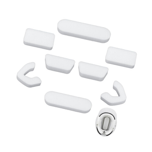 Multiple Layer Baseball Helmet Padding Set For Impacts-White