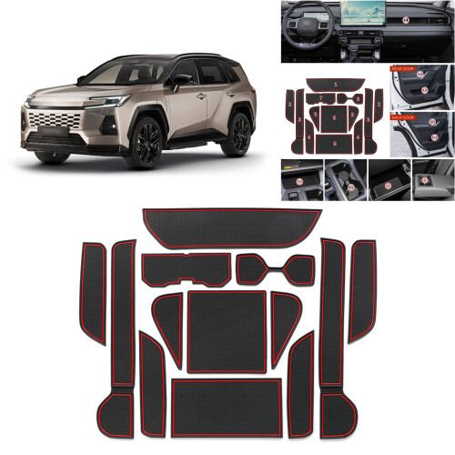 AntiVibration Cup Holders Insert NonSlip Car Interior-Red RAV41 1