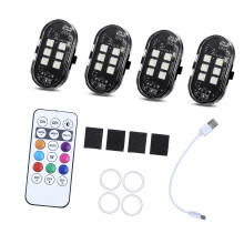 2/4/6/8pcs Wireless Remote Control LED Strobe Warning-4 lights