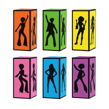 6 Stuks 70s 80s Muziek Thema Feestdecoraties Retro Decoratieve
