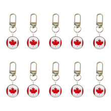 10-delige Trend Voetbal-sleutelhangers met glasdetail-Canada