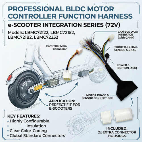 Electric Scooter Speed Controller With Functional Wiring Harness 1