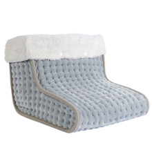 Electric Foot Warmer with Teddy Lining, 9 Temperature Settings and 4 Timers, Fast Heating for Home, Camping, US Plug