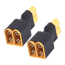 Durability XT60 Parallel Connector For-1female to 2male 2Pcs