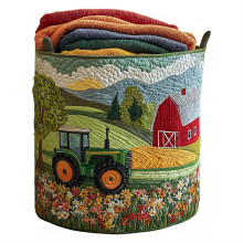 Multipurpose Clothes Storage Container Quilted Laundry Hamper-B