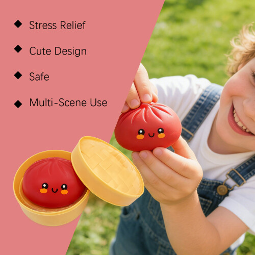 Large Steamed Stuffed Bun Shape Squeeze Toy Hand Therapy 2