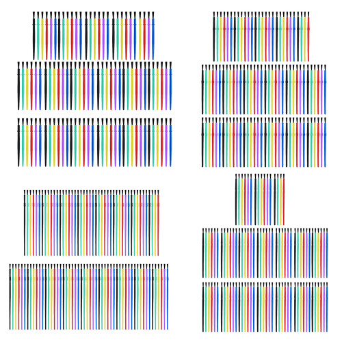 Kids Plastic Paint Brushes Bulk 100Pieces-8cm mixed color 1