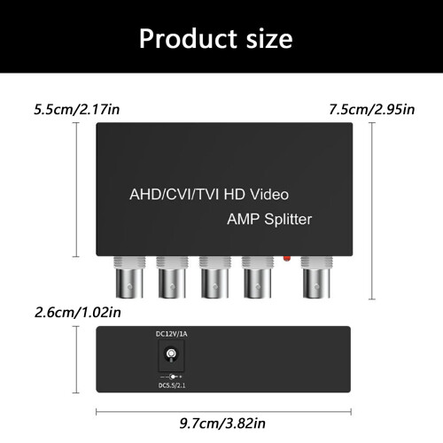 1 In 4 Out AHD CVI TVI Video Distributor Amplifier  For Security 2