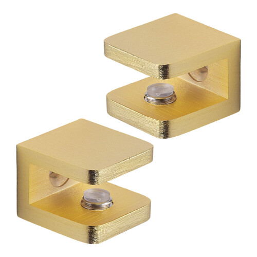 Supports d'étagère en verre de cuivre, 2 pièces, pinces-S