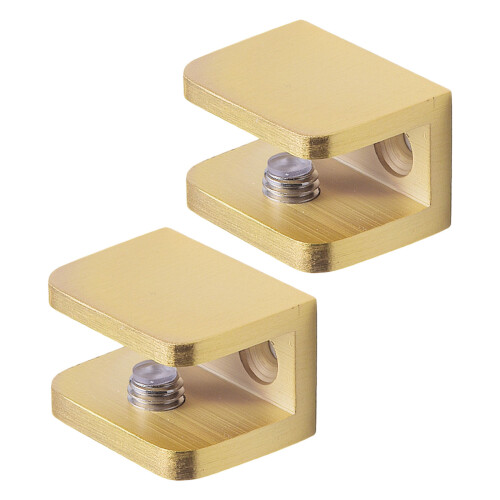 2pack Copper Constructed Glass Shelf Brackets for Shelving-L
