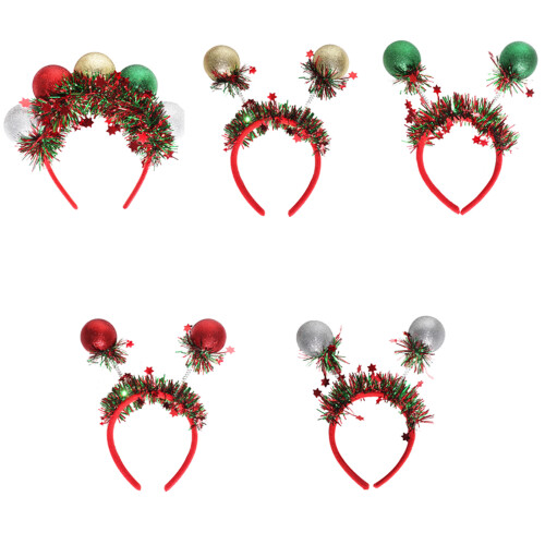 Plastic kerstbal haarhoepel haarband voor-kleur 2