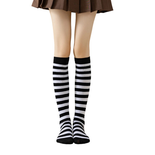Chaussettes extensibles à rayures au dessus du genou,-Article 9