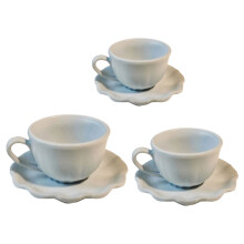 3 Size Miniature Coffee Cup and Plate Set For-MoonlightBlue 1