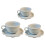 3 Size Miniature Coffee Cup and Plate Set For-MoonlightBlue 1 1