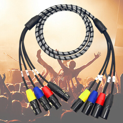 Professional 4 Channel 4Pin Auditory Cable With Braided-3m 1