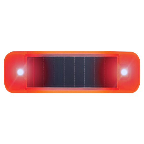 Waterproof LED Solar Power Car Warning Light-Orange red light