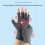 Breathable Knit Fingerless Gloves With Enhanced Joint-Black L 6