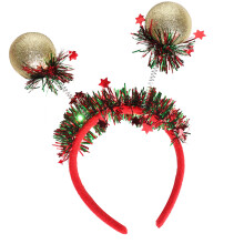 Cerceau à cheveux sur le thème des vacances avec boules de-Or