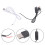 Practical USB Power Cable with Switches 2 Pin Bare-Black 1.5m 3