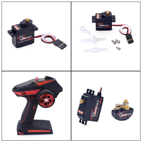 Petit servomoteur numérique contrôlé avec précision, boîte-25g 2