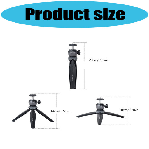 Portable Desktop Tripod Flexible Legs Adjustable Angles Stable 2