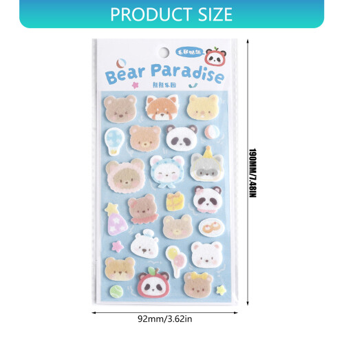 Cute 3D Sticker Cartoon Sticker Tiny Handcraft- animal forests 1