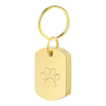 Gepersonaliseerde Huisdier Urnen Sleutelhanger voor Hond-Goud