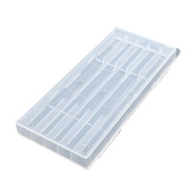 Clear Plastic Drill Bit Storage Box Organizer-Size 6