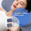 Ergonomic Memory Foam Pillow With Breathable Fabric-navy blue 3