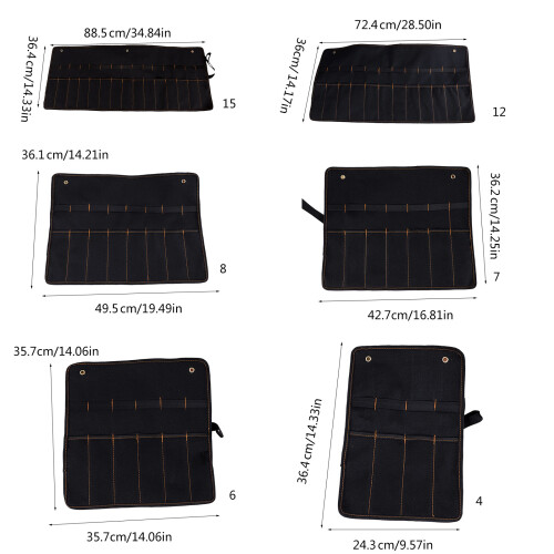 Chisel Carrying Case Organizer Canvas Pocket Tool Roll-Type 6 2