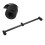 Supporto Rod Pod a due teste in lega di alluminio, 30 cm, nero 6