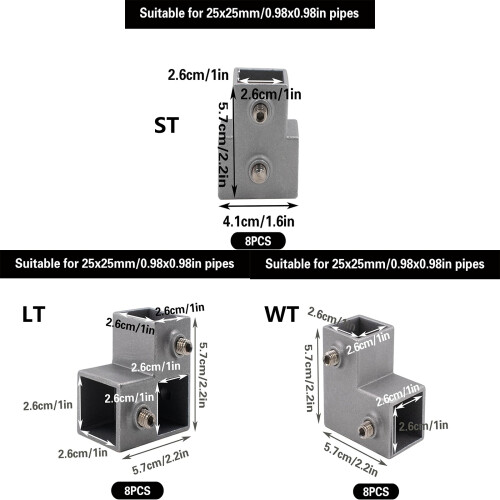 Square Tube Connector Connection Fastener-Three dimensional te 1