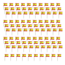 100Pcs Multicolor International Flag Toothpicks Cupcake-Spain