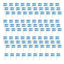 100Pcs Multicolor International Flag Toothpicks-Argentina
