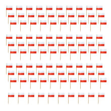 100Pcs Colorful International Flag Cupcake Picks For-Poland