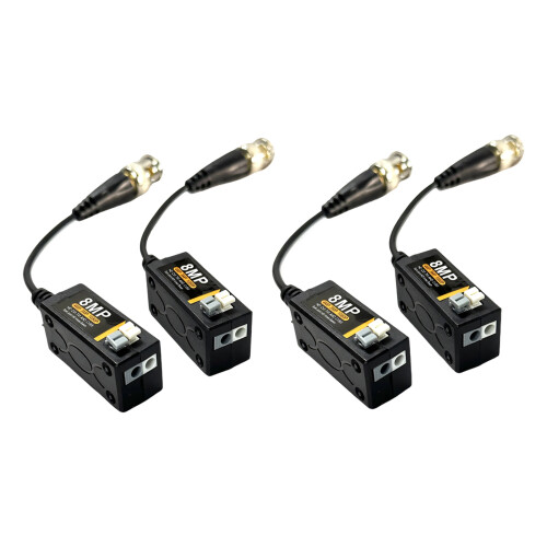 8MP Definition Balun Coaxialed BNC To Networking-two pairs