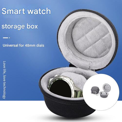 Watch Storage Box Holder Travel Case With Soft Lining For-Black 2