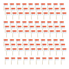 100Pcs National Flag Toothpicks Cupcake Picks-Singapore