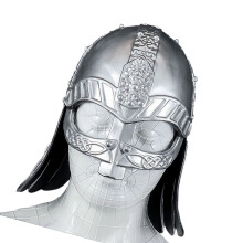 Casque de costume de chevalier médiéval pour-KCA24001B argent